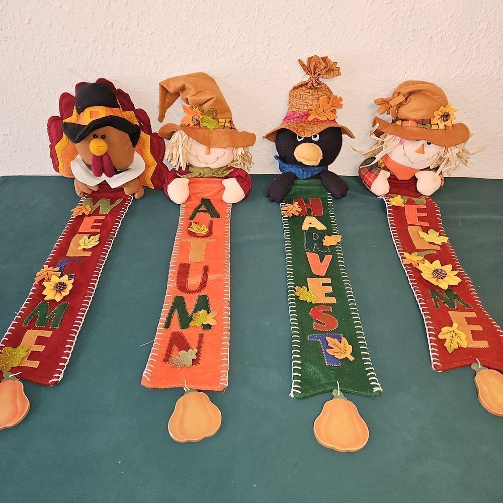 Adorable Autumn Themed Plush Wall Decor Set